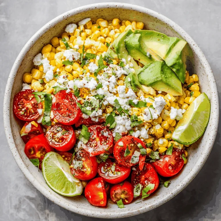 A delicious plate of Summer Corn Salad with Avocado