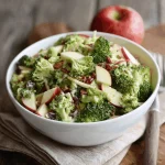 A delicious plate of Honeycrisp Apple Broccoli Salad