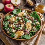 A delicious plate of Autumn Harvest Honeycrisp Apple and Feta Salad