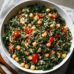 A delicious plate of Kale Quinoa Chickpea Salad