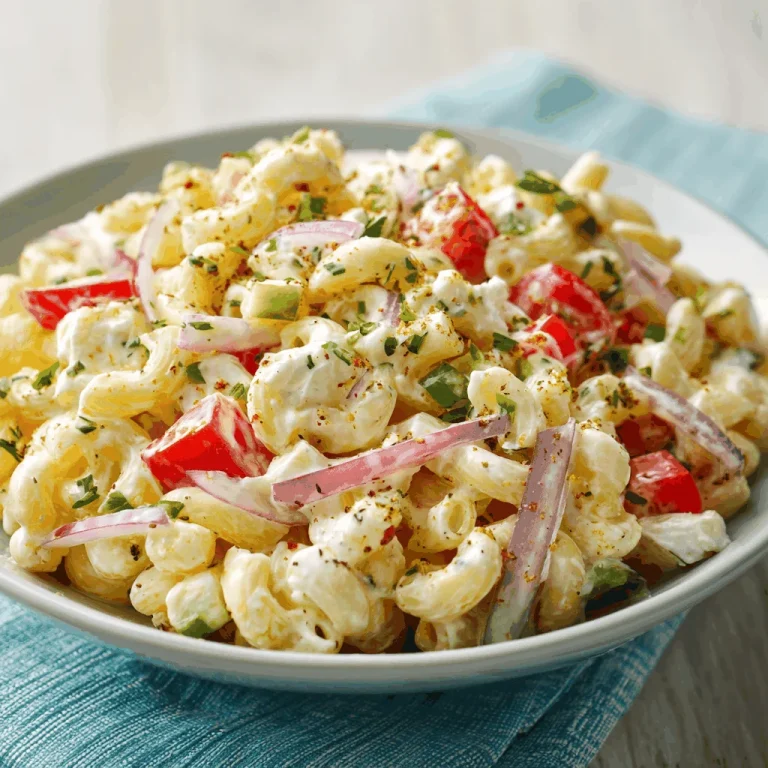 A delicious plate of Easy Macaroni Salad