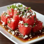 A delicious plate of Watermelon and Feta Salad