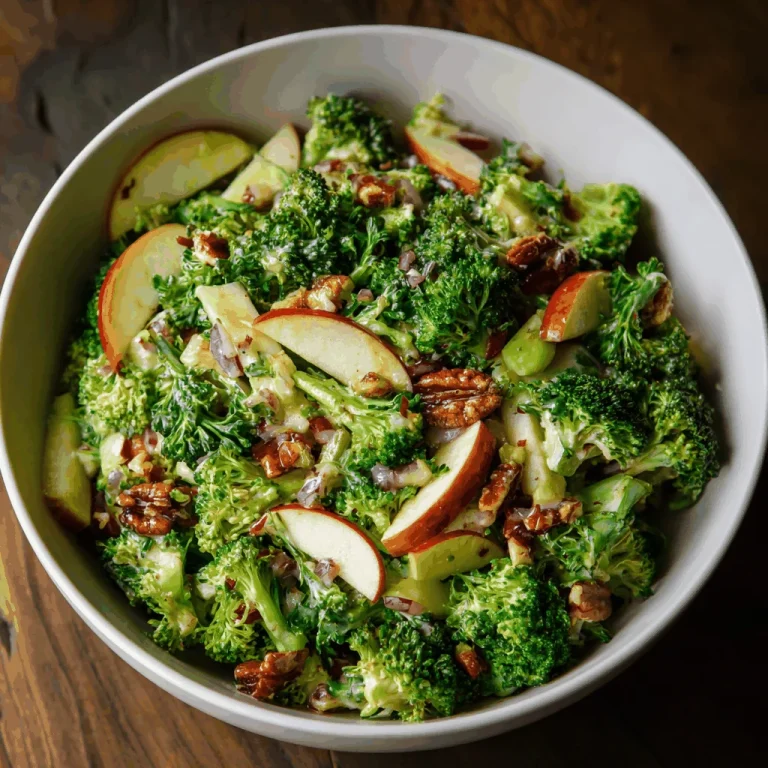 A delicious plate of Honeycrisp Apple Broccoli Salad