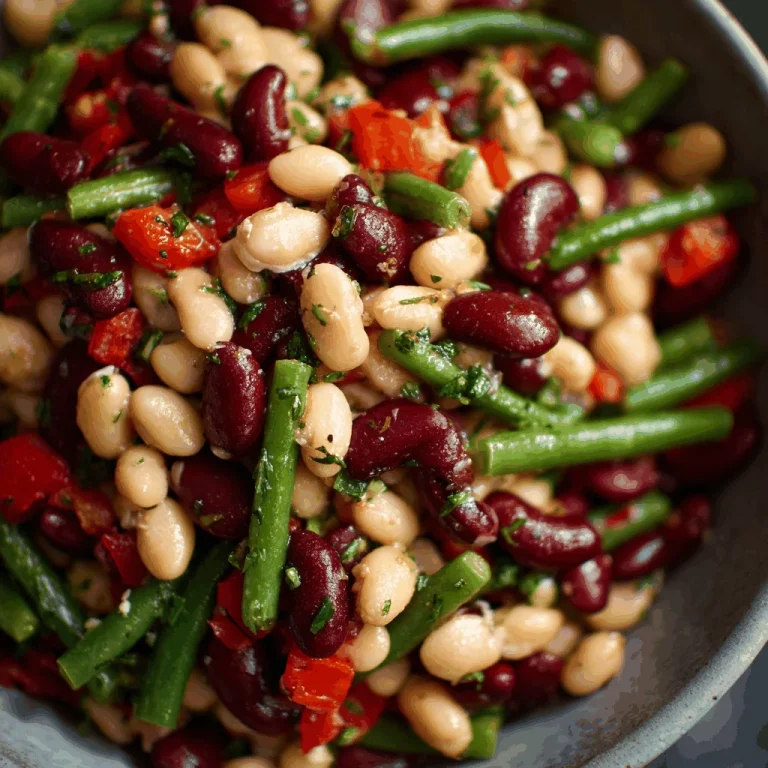 A delicious plate of Three Bean Salad