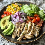 Close-up view of a vibrant Greek salad with colorful vegetables and feta cheese.