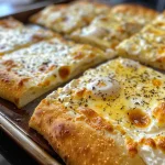 Close-up of golden-brown cottage cheese flatbread with a textured surface.