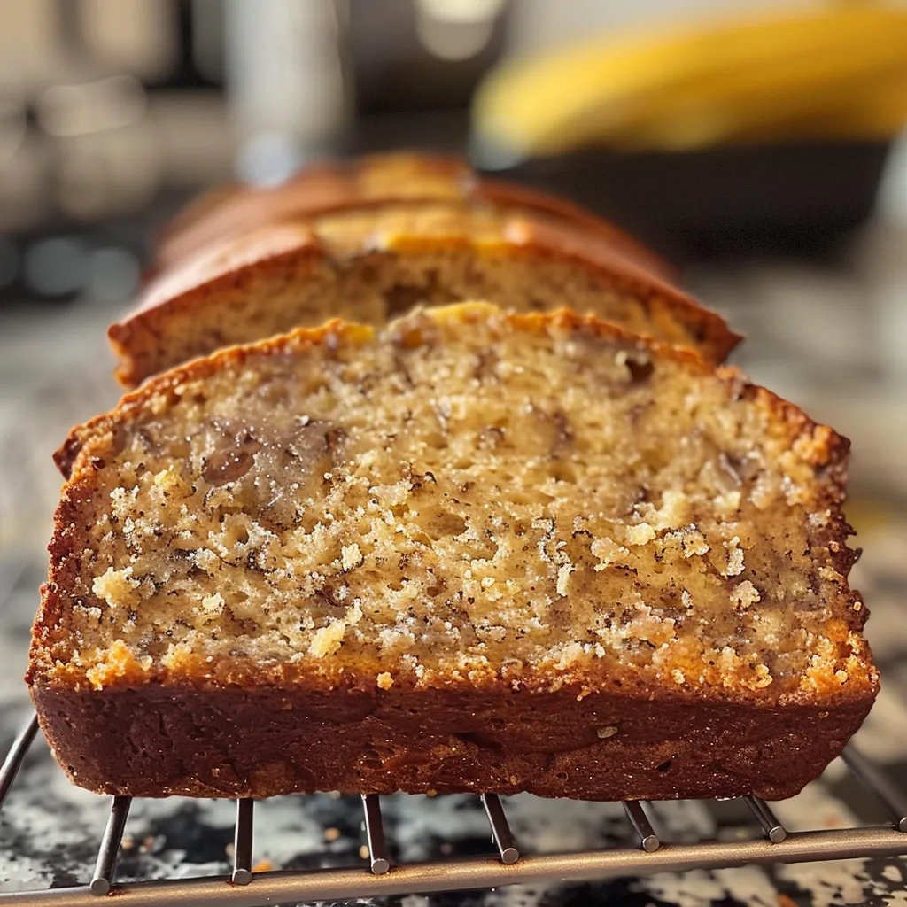 Juicy gluten-free banana bread with chocolate chips, sliced to show texture.