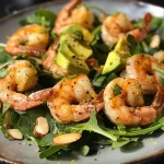A vibrant Citrus Shrimp and Avocado Salad featuring succulent shrimp and fresh greens.