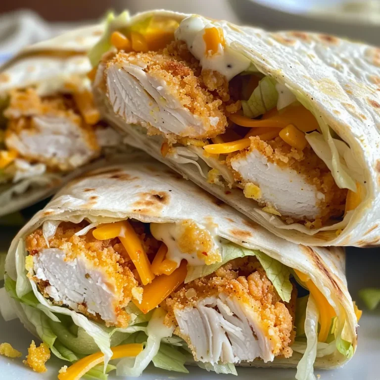 Close-up side view of a Crispy Chicken Ranch Snack Wrap with visible lettuce and cheese.