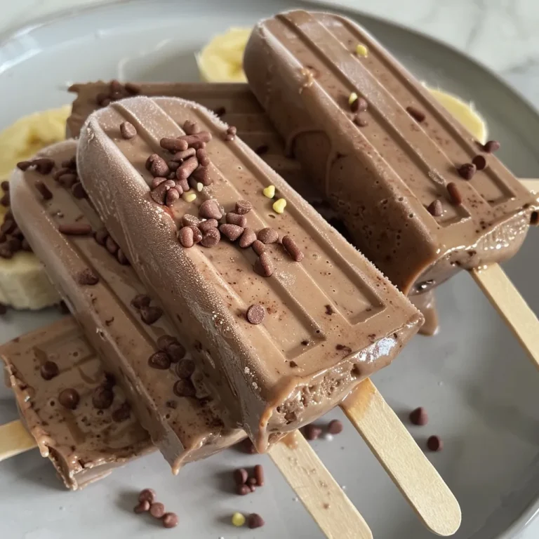Close-up view of frozen chocolate banana pops with colorful sprinkles.