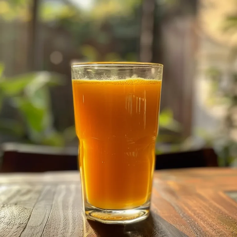 Close-up view of Metabo Slim Juice in a glass with green tea extract and fruit.