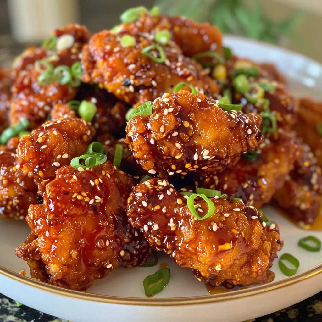 Side view of a flavorful rice bowl topped with crispy fried chicken, drizzled with a rich sauce.