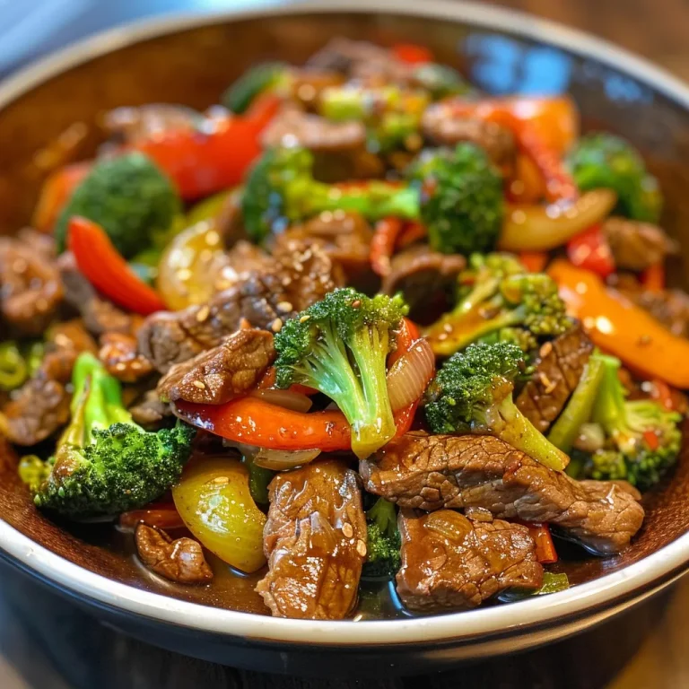 Sizzle into Flavor: A Vibrant Beef Stir Fry That Dances on Your Palate! Close-up view of a vibrant beef stir fry with colorful vegetables.