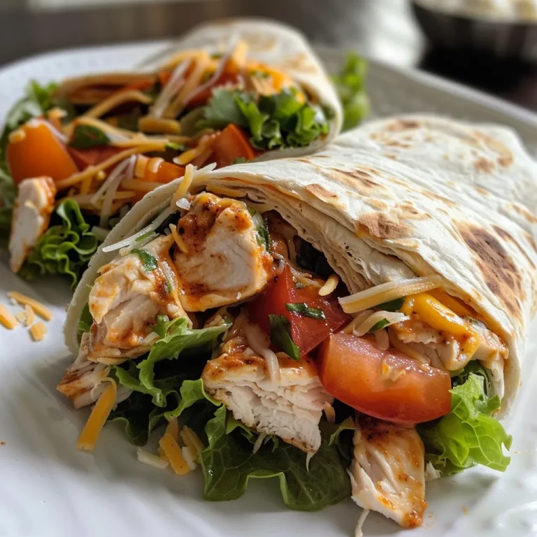 A close-up side view of a Chipotle Chicken Wrap showcasing juicy chicken and fresh ingredients.