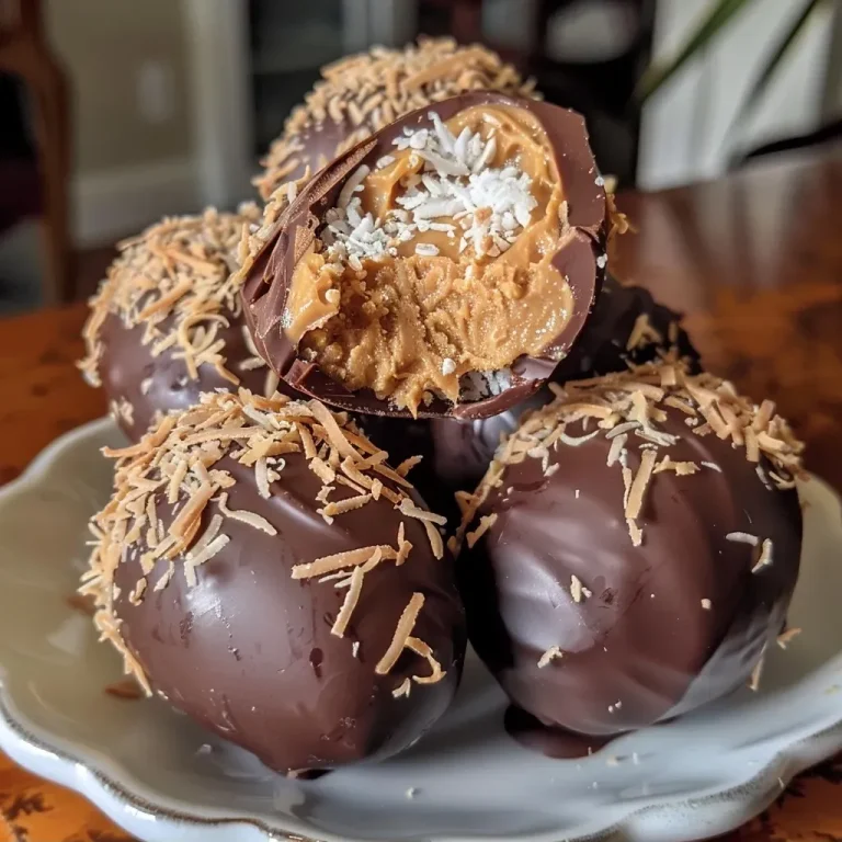 Irresistibly Decadent Chocolate Peanut Butter Eggs: A Guilt-Free Treat! Close-up of a chocolate-coated peanut butter egg with a shiny finish.