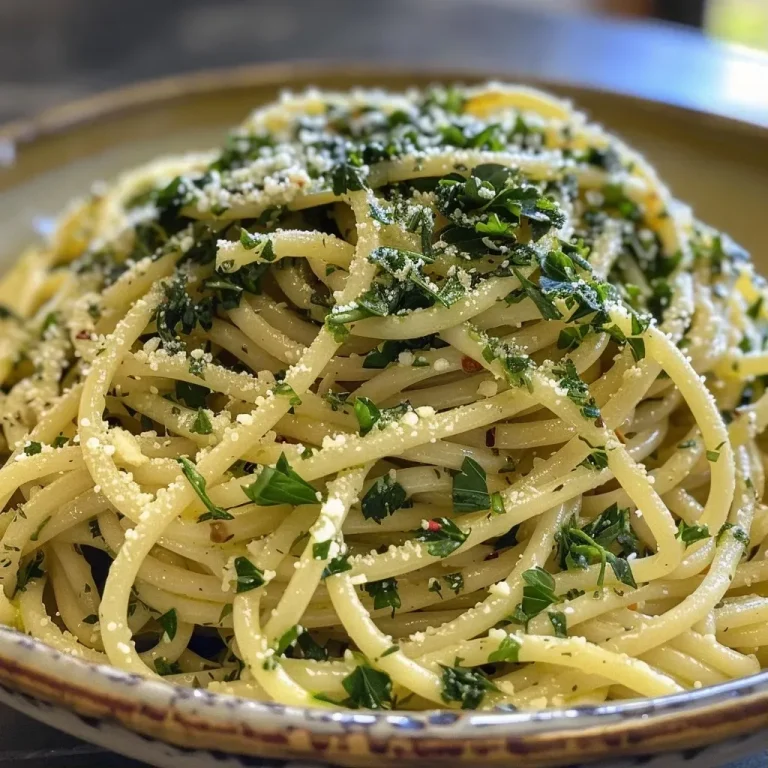 Zesty Herb-Infused Garlic Butter Pasta That Dances on Your Taste Buds! Close-up of Herby Garlic Butter Pasta Sauce with fresh herbs and pasta.