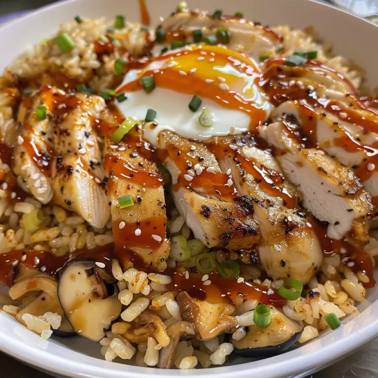 Sizzle and Savor: Create Your Own Hibachi Chicken with Fried Rice Adventure! Close-up of juicy Hibachi Chicken served with colorful fried rice.