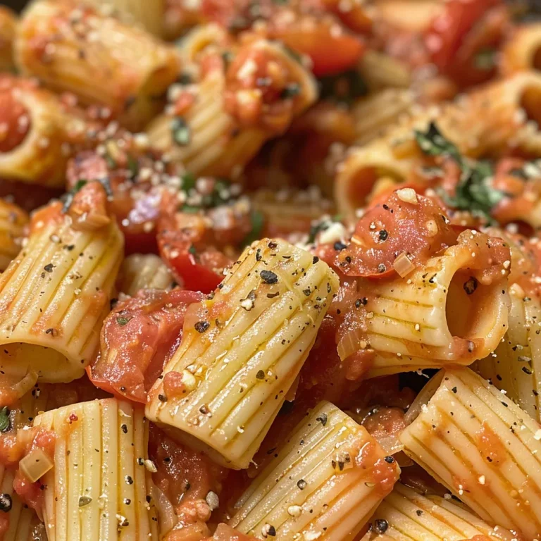 Close-up view of a bowl of roasted tomato marinara sauce with fresh herbs on top.