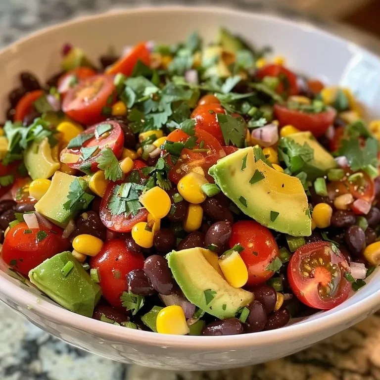 ['Close-up view of a vibrant black bean salad with diced avocado, cherry tomatoes, and corn.', 'Side view of a fresh black bean salad featuring chopped avocado and other colorful ingredients.', 'Juicy black bean salad with avocado and mixed vegetables, presented in a bowl.', 'Detailed shot of a black bean salad with avocado, garnished with cilantro and lime.']