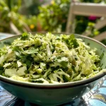 ['Close-up view of a vibrant Cilantro Lime Cabbage Salad with glistening dressing.', 'Freshly prepared Cilantro Lime Cabbage Salad showcasing shredded cabbage and herbs.', 'Side angle of a colorful salad featuring green cabbage, cilantro, and lime dressing.', 'Juicy and appetizing Cilantro Lime Cabbage Salad with a variety of fresh ingredients.']