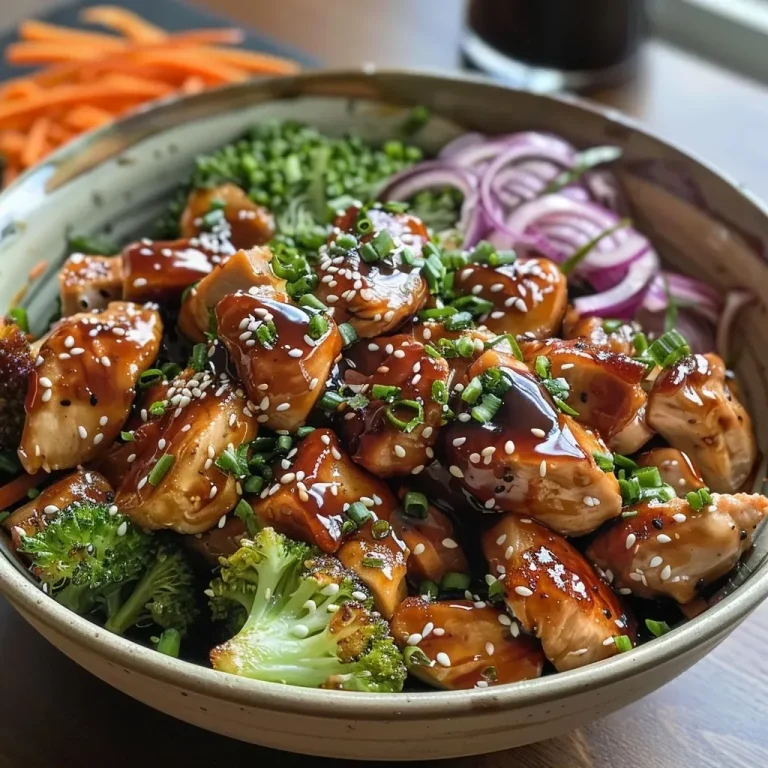 ['Juicy teriyaki chicken thighs garnished with sesame seeds on a plate.', 'Close-up of a delicious keto teriyaki chicken dish with red onion slices.', 'Succulent diced chicken glazed with teriyaki sauce, served with sesame seeds.', 'Side view of tender keto teriyaki chicken, showcasing glistening sauce and garnishes.']