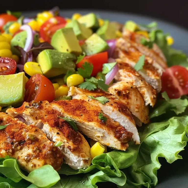 ['Close-up of a vibrant Mexican Avocado Chicken Salad with diced avocado, cherry tomatoes, and lettuce.', 'Side view of a fresh Mexican Avocado Chicken Salad featuring chicken, corn, and red onion, garnished with cilantro.', 'Colorful Mexican Avocado Chicken Salad presented with chunky ingredients and drizzled with olive oil.', 'Succulent Mexican Avocado Chicken Salad showcasing diced avocado, grilled chicken, and fresh vegetables.']
