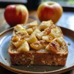 ['Close-up side view of apple cinnamon sourdough bread highlighting its crust and apple chunks.', 'Juicy apple cinnamon sourdough bread with a golden crust and visible apple pieces on the side.', 'Detailed side shot of freshly baked apple cinnamon sourdough bread showing texture and ingredients.', 'Close-up image of apple cinnamon sourdough loaf showcasing its soft interior and brown sugar crust.']