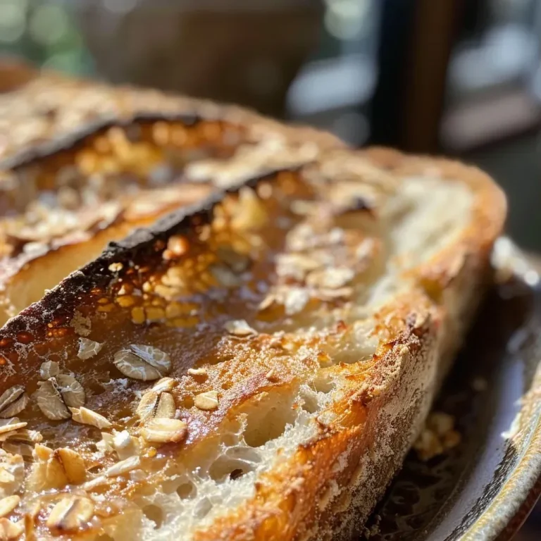 ['Close-up view of a slice of Apple Crisp Artisan Sourdough Bread, revealing its golden crust and apple pieces.', 'Side view of a loaf of Apple Crisp Artisan Sourdough Bread, showcasing its textured surface and artisanal quality.', 'Detailed shot of Apple Crisp Artisan Sourdough Bread, highlighting the crispy crust and visible apple bits.', 'An inviting slice of Apple Crisp Artisan Sourdough Bread, displaying its fluffy interior and rich color.']