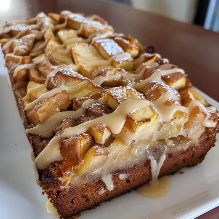 ['Close-up view of delicious Apple Fritter Bread, highlighting the texture and chopped apple pieces.', 'Side angle of freshly baked Apple Fritter Bread showcasing its golden crust and apple chunks.', 'Detailed image of moist Apple Fritter Bread with visible cinnamon and sugar toppings.', 'Homemade Apple Fritter Bread captured in a close-up, emphasizing its fluffy interior and sweet glaze.']