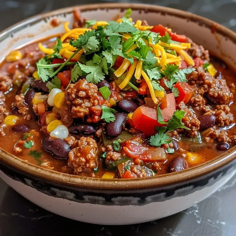 ['Close-up view of a bowl of Chorizo Chili, showcasing vibrant ingredients.', 'Side perspective of a hearty Chorizo Chili in a bowl with toppings.', 'Detailed image of Chorizo Chili, highlighting beans, chorizo, and fresh garnishes.', 'Delicious Chorizo Chili with visible chunks of meat and colorful vegetables.']