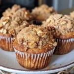 ['Close-up view of freshly baked Cinnamon Maple Morning Muffins with a golden-brown crust.', 'Side view of Cinnamon Maple Morning Muffins arranged on a plate, showcasing their fluffy texture.', 'Juicy and delicious Cinnamon Maple Morning Muffins with a sprinkle of pecans on top.', 'Appetizing close-up of Cinnamon Maple Morning Muffins, highlighting their cinnamon sugar topping.']