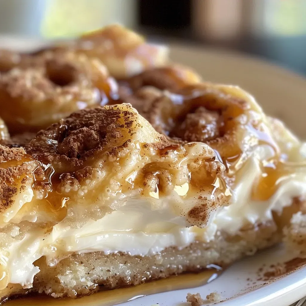 ['Close-up view of creamy cinnamon roll cheesecake dip in a serving bowl.', 'Side view of a luscious cinnamon roll cheesecake dip topped with a sprinkle of cinnamon.', 'Creamy dip with a rich cinnamon swirl, served in a bowl with a spoon.', 'Thick and creamy cheesecake dip with a cinnamon roll flavor, displayed on a wooden table.']
