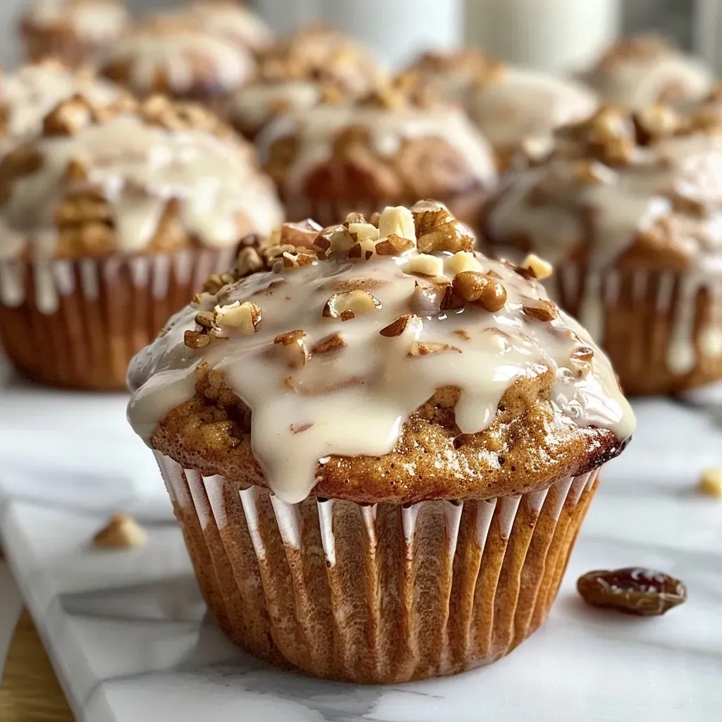 ['Close-up view of cinnamon roll protein muffins, showcasing their fluffy texture and cinnamon swirl.', 'Side view photo of delicious-looking cinnamon roll protein muffins with a golden-brown top.', 'Juicy, baked protein muffins with a cinnamon roll appearance, highlighting their toppings and texture.', 'Plate of protein muffins featuring a cinnamon roll design, captured beautifully with vibrant colors.']