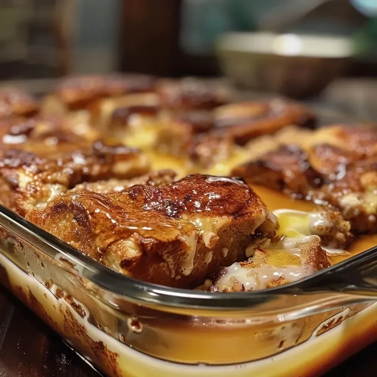 ['Close-up view of a cinnamon-stuffed French toast casserole topped with syrup.', 'Side view of a delicious baked French toast casserole with a creamy filling and cinnamon.', 'Juicy French toast casserole with chunks of challah and a rich cream cheese center.', 'Warm cinnamon-stuffed French toast casserole, gooey and inviting, ready to serve.']