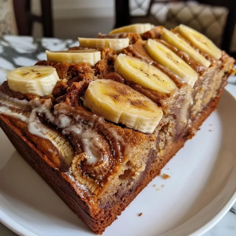 ['Close-up side view of a loaf of cinnamon swirled banana bread, showcasing its rich, golden-brown crust and visible cinnamon swirls.', 'Side view of a moist banana bread with cinnamon swirls, highlighting the texture and garnished with thin banana slices.', 'Detailed close-up of cinnamon swirled banana bread, featuring a shiny crust and a soft interior with hints of cinnamon.', 'Side view of a freshly baked banana bread infused with cinnamon, showing the decorative banana slices on top.']
