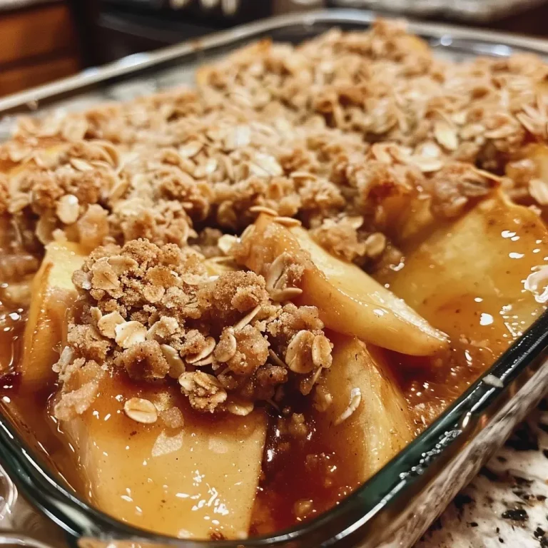 ['Close-up of a warm apple crisp topped with an oatmeal crumble, showcasing baked apples and a golden-brown crust.', 'Side view of a cozy apple crisp with crumbly oatmeal topping, revealing juicy apples underneath.', 'Delicious homemade apple crisp with a crunchy oat and brown sugar topping, presented in a rustic dish.', 'Freshly baked apple crisp highlighting golden-brown oats and cinnamon dust, invitingly served in a bowl.']