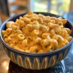 ['Creamy butternut squash mac and cheese served in a bowl, with a golden crust on top.', 'Close-up view of creamy butternut squash mac and cheese, featuring melted cheese and pasta.', 'Side view of a serving of butternut squash mac and cheese, showing its rich, creamy texture.', 'Delicious creamy mac and cheese made with butternut squash, presented in a rustic dish.']