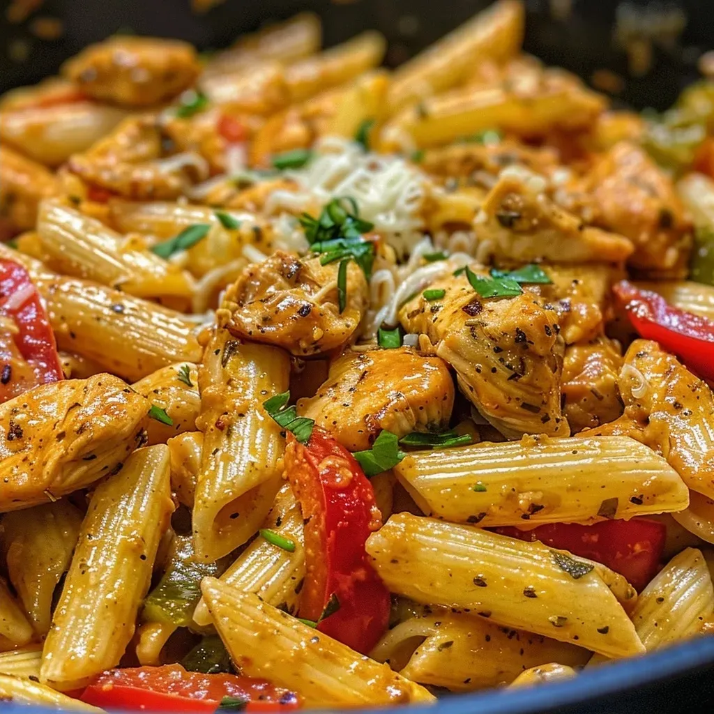 ['Juicy Creamy Cajun Chicken with a golden-brown crust on a plate.', 'Close-up of Creamy Cajun Chicken garnished with parsley and creamy sauce.', 'Side view of a succulent Creamy Cajun Chicken breast surrounded by sauce.', 'Deliciously cooked chicken breast in creamy sauce, ready to be served.']