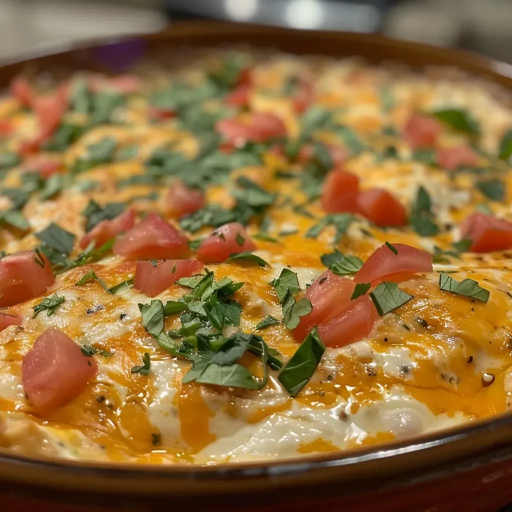 ['Close-up of creamy high-protein dip in a bowl, showcasing a rich texture.', 'Side view of a vibrant dip surrounded by fresh vegetables, highlighting its creamy consistency.', 'Appetizing pool dip featuring layers of shredded cheese and colorful ingredients.', 'Detailed image of a creamy dip with visible chunks of cheese and spices.']