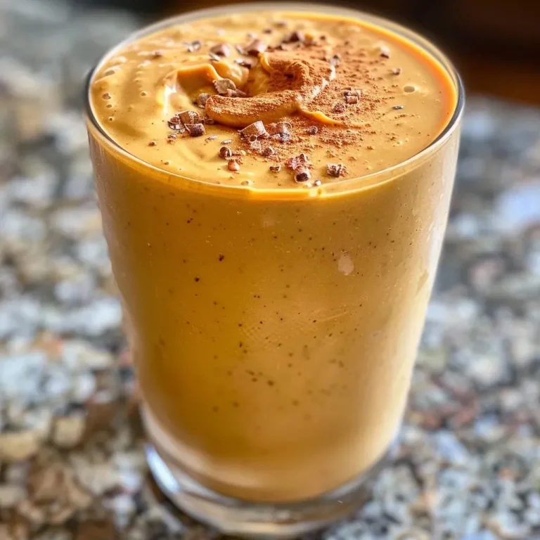 ['Close-up of a creamy pumpkin smoothie in a glass, topped with whipped cream and a sprinkle of pumpkin pie spice.', 'Side view of a delicious pumpkin smoothie in a clear glass, featuring vibrant orange color and a straw.', 'A refreshing pumpkin smoothie with a thick consistency, served in a glass, against a wooden backdrop.', 'Creamy pumpkin smoothie placed on a table, showcasing its rich color and smooth texture.']
