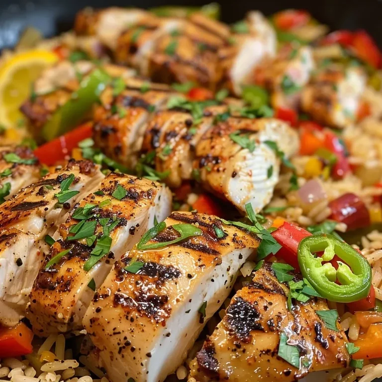 ['Close-up of a plate featuring juicy Cajun chicken thighs and colorful rice with vegetables.', 'Side view of tender Cajun chicken served over rice, garnished with parsley and lemon.', 'A delicious serving of Easy Cajun Chicken and Rice, showcasing vibrant peppers and herbs.', 'Juicy Cajun chicken with fluffy rice, topped with fresh ingredients in a stylish presentation.']