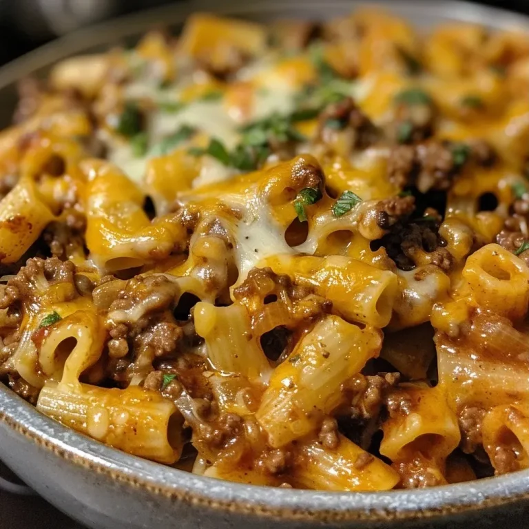['A close-up view of a bowl of gluten-free cheeseburger helper with melty cheese and pasta.', 'A side view of a savory gluten-free cheeseburger helper dish, showcasing ground beef and pasta.', 'Juicy gluten-free cheeseburger helper served in a bowl, highlighting its creamy texture and ingredients.', 'A hearty gluten-free cheeseburger helper plated, featuring diced onions and a cheesy top layer.']