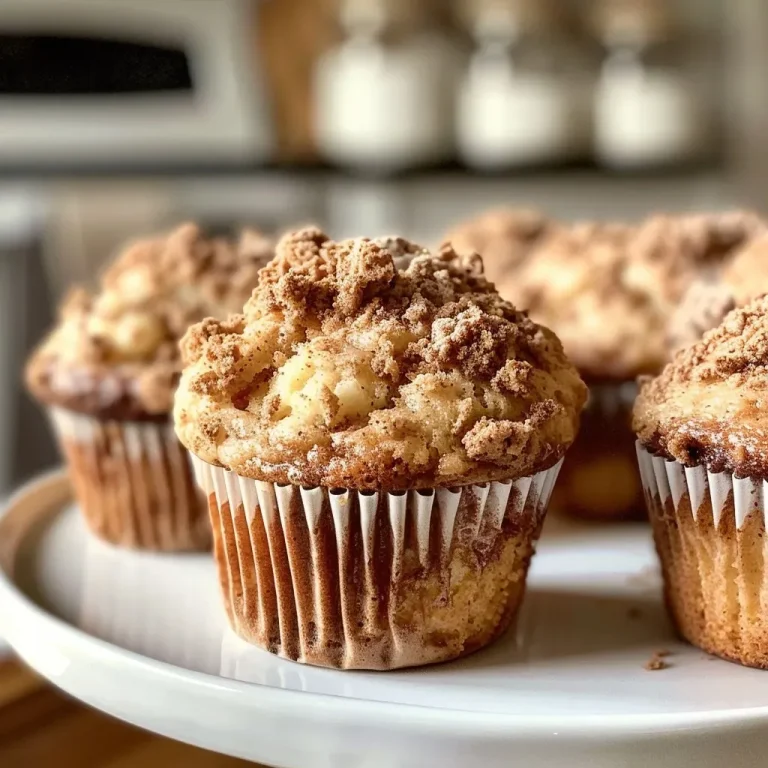 ['A close-up side view of gluten-free coffee cake muffins topped with a cinnamon sugar crust.', 'Juicy gluten-free coffee cake muffins with a golden brown exterior, showcasing a crumbly topping.', 'Freshly baked gluten-free coffee cake muffins arranged appealingly, with visible cinnamon and sugar highlights.', 'A delectable display of gluten-free coffee cake muffins, highlighting their moist texture and classic topping.']