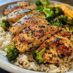 ['Close-up of a bowl filled with Healthy Chicken and Rice, featuring vibrant broccoli and melted cheese.', 'Side view of a delicious one-pot meal showcasing juicy chicken, brown rice, and broccoli.', 'Detailed shot of Healthy Chicken and Rice, highlighting the ingredients like tender chicken and garlic.', 'Close-up image of a colorful dish of chicken, rice, broccoli, and cheese, ready for meal prep.']