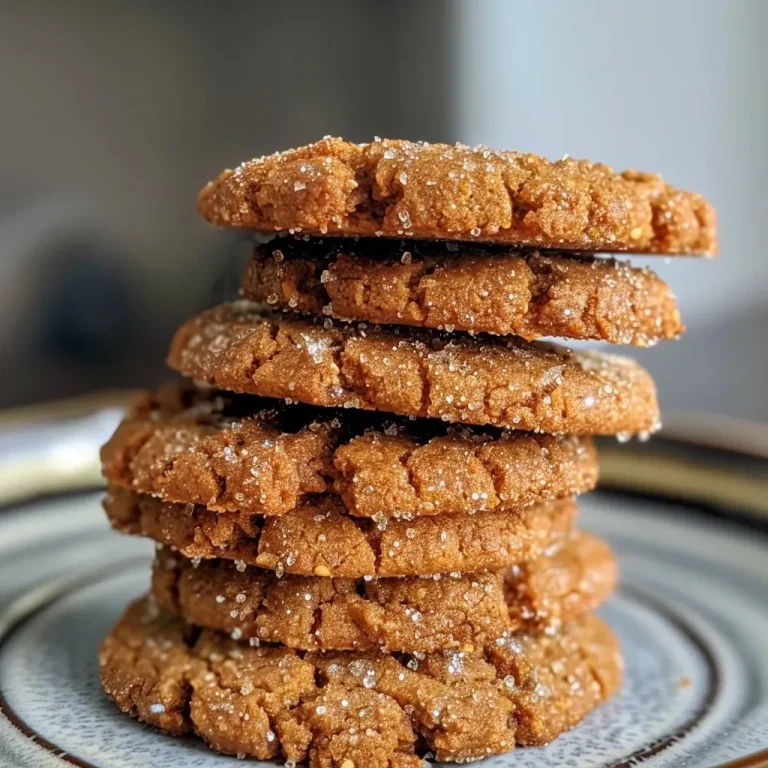 ['Close-up side view of soft and chewy healthy ginger cookies on a plate.', 'Delicious, golden-brown ginger cookies with a chewy texture displayed on a wooden table.', 'A stack of healthy ginger cookies showing a soft interior and a crisp edge.', 'Side view of fresh ginger cookies with a dusting of sugar on top.']
