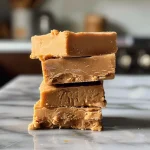 ['Close-up of creamy peanut butter fudge with a glossy texture on a wooden surface.', 'Side view of sliced high-protein peanut butter fudge showcasing its rich color and smooth consistency.', 'Juicy and thick high-protein fudge with a natural peanut butter finish, captured in bright lighting.', 'A delectable piece of peanut butter fudge with a soft bite, displayed on a rustic table.']