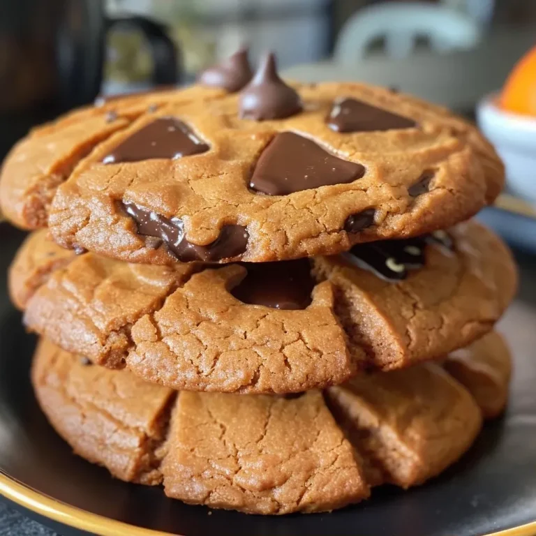 ['Close-up of a milk chocolate stuffed Jack-O-Lantern cookie with a smiling face.', 'Side view of a freshly baked Jack-O-Lantern cookie filled with melted chocolate.', 'Detailed shot of a spooky cookie shaped like a pumpkin, showcasing its gooey chocolate center.', 'Jack-O-Lantern cookie with decorative icing, revealing delicious chocolate filling.']