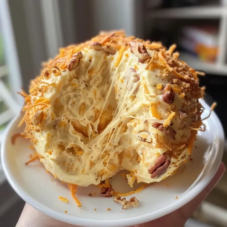 ['Close-up of a Keto Pumpkin Cheese Ball with a golden-brown exterior and chopped nuts on top.', 'Side view of a creamy orange Keto Pumpkin Cheese Ball surrounded by whole pecans and walnuts.', 'Juicy Keto Pumpkin Cheese Ball with a smooth texture and spices visible, placed on a wooden board.', 'Textured Keto Pumpkin Cheese Ball garnished with chopped nuts, presented on a rustic plate.']