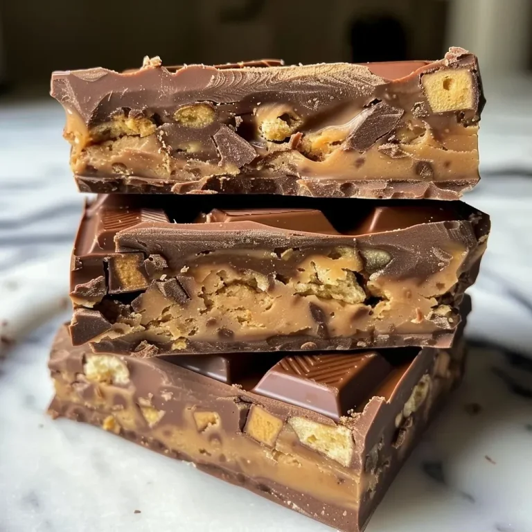 ['Close-up of a juicy Kit Kat Fudge dessert showcasing chocolate layers.', 'Side view of a delicious Kit Kat Fudge with visible chunks of Kit Kat bars.', 'Rich, melted chocolate fudge with Kit Kat pieces highlighted.', 'Detailed view of indulgent Kit Kat Fudge featuring creamy chocolate texture.']