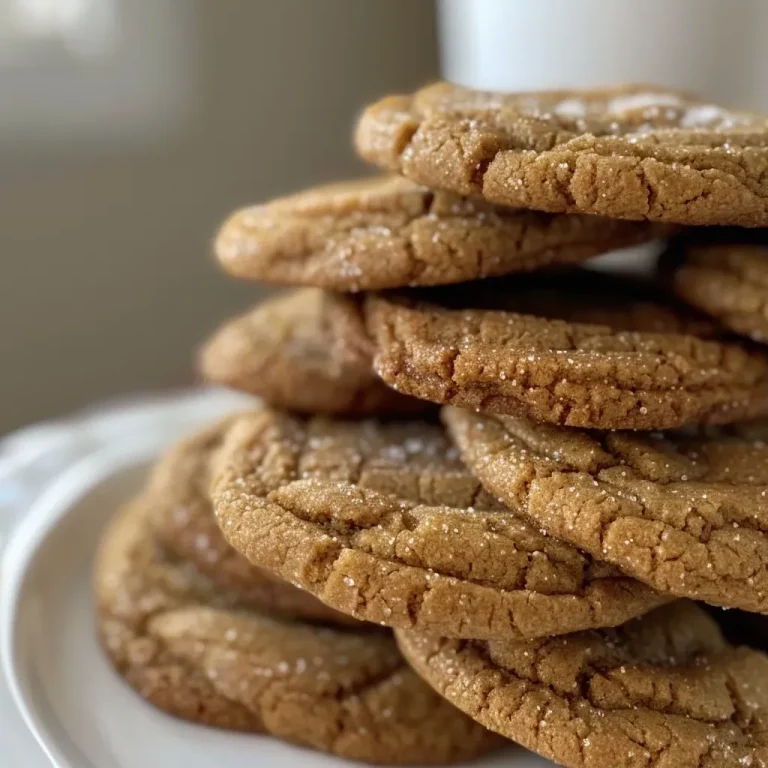 ['Close-up view of freshly baked Maple Ginger Cookies with a golden-brown surface.', 'Side view of Maple Ginger Cookies displaying their chewy texture and sugared tops.', 'Detailed shot of Maple Ginger Cookies showcasing their rich brown color and sprinkled sugar.', 'Juicy, vibrant Maple Ginger Cookies arranged on a simple plate, highlighting their inviting appearance.']